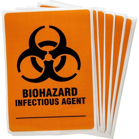 Brady Biohazard Sign, Vinyl, Rectangle, English LH625E